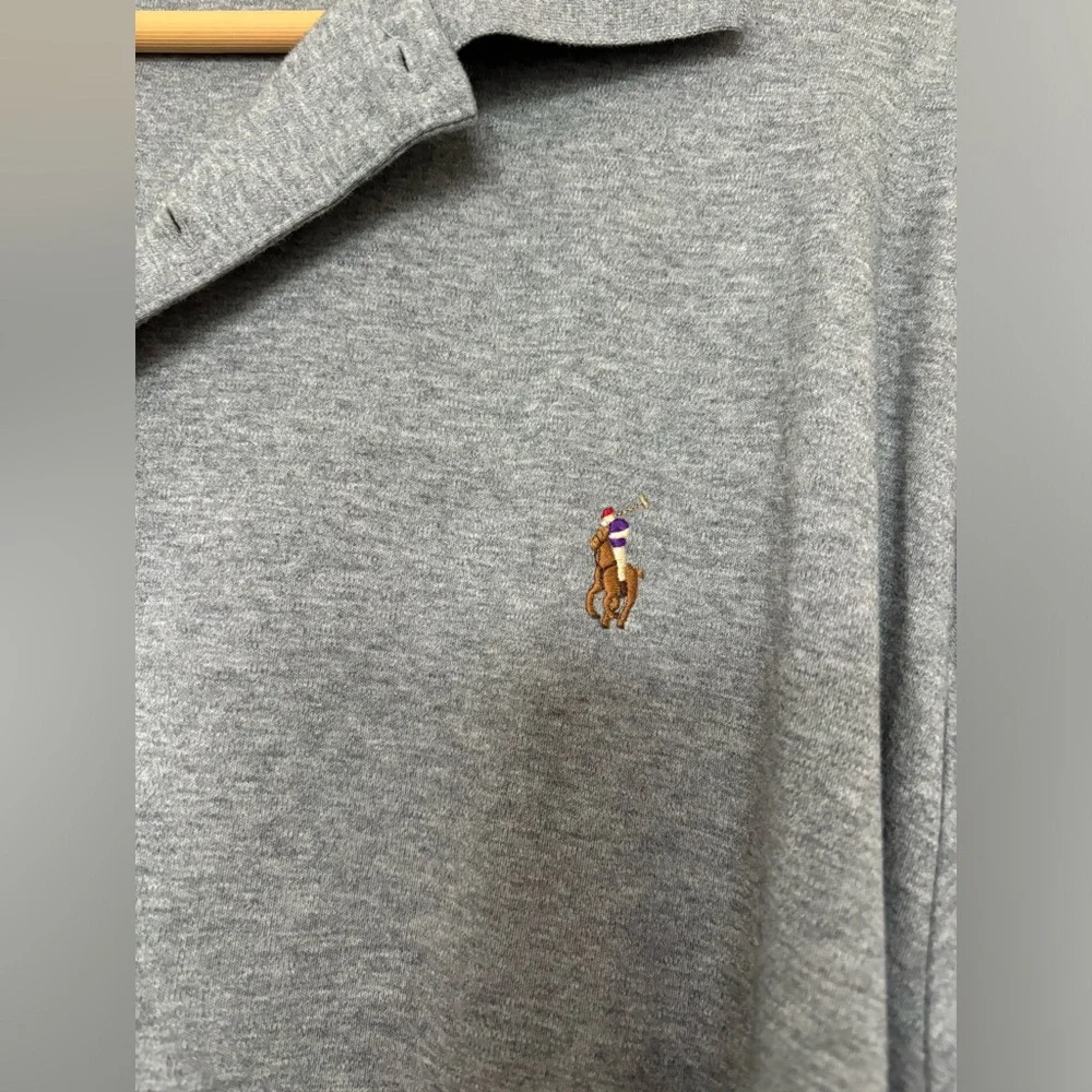 Polo Ralph Lauren Heather Gray Classic Polo Shirt Short Sleeve 2XB Big & Tall